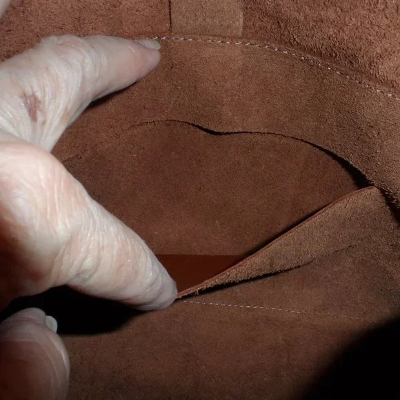 Satchel Savannah Ga Custom Made Saddle Brown Leather Foldover Crossbody Bag - Picture 9 of 15